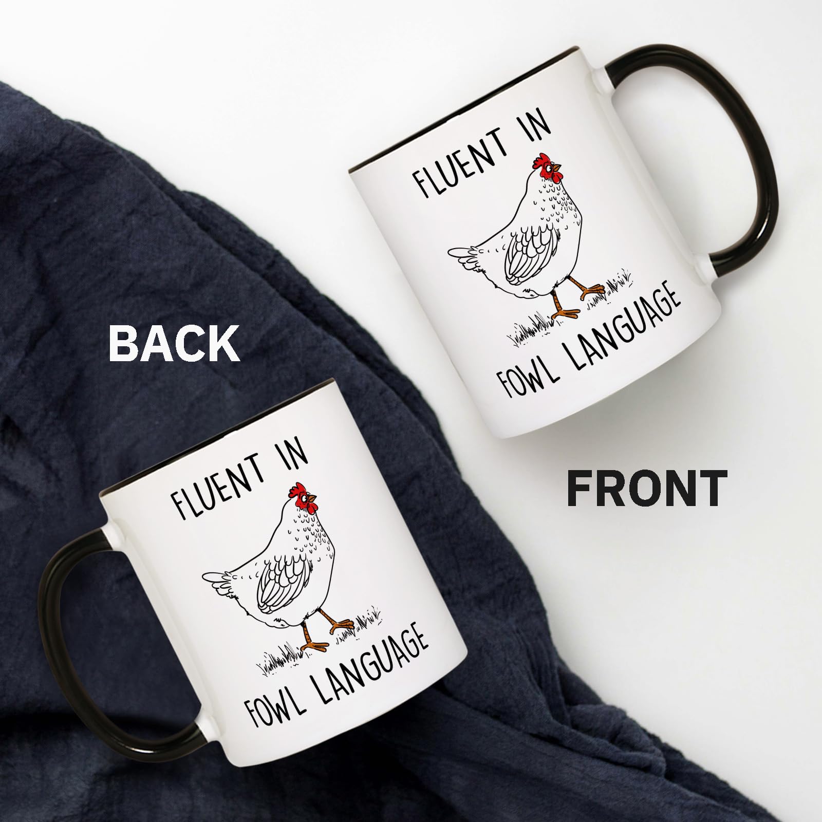 Aurahouse Cute Christmas Gift mug brightening mornings for chicken lovers.