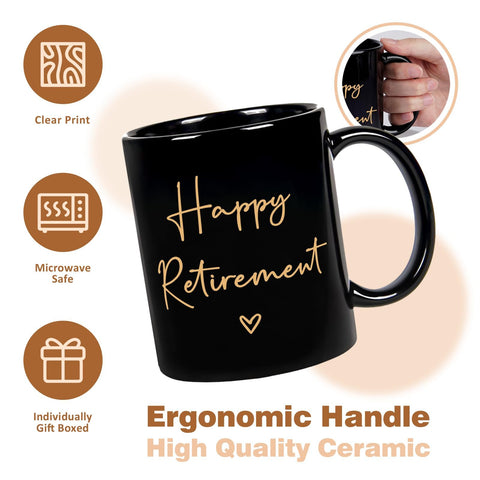 Aurahouse retirement mug gift packaging box ready for gifting and laughter.