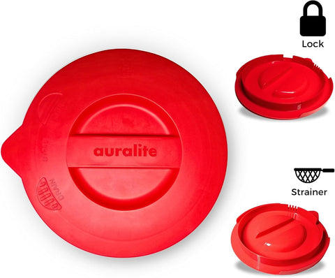 Auralite glass measuring cup shows crisp marks for accurate portions.