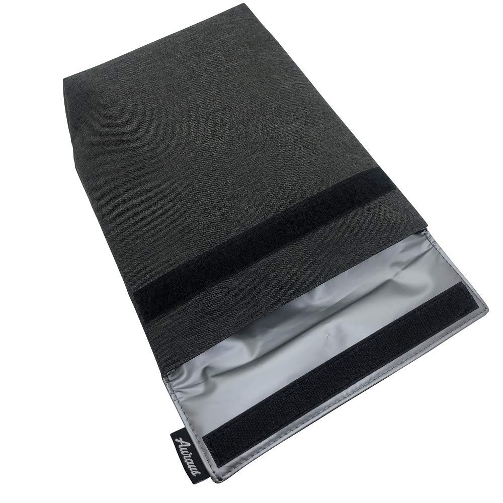 AURAUS insulated cooling case in use during travel or commute.