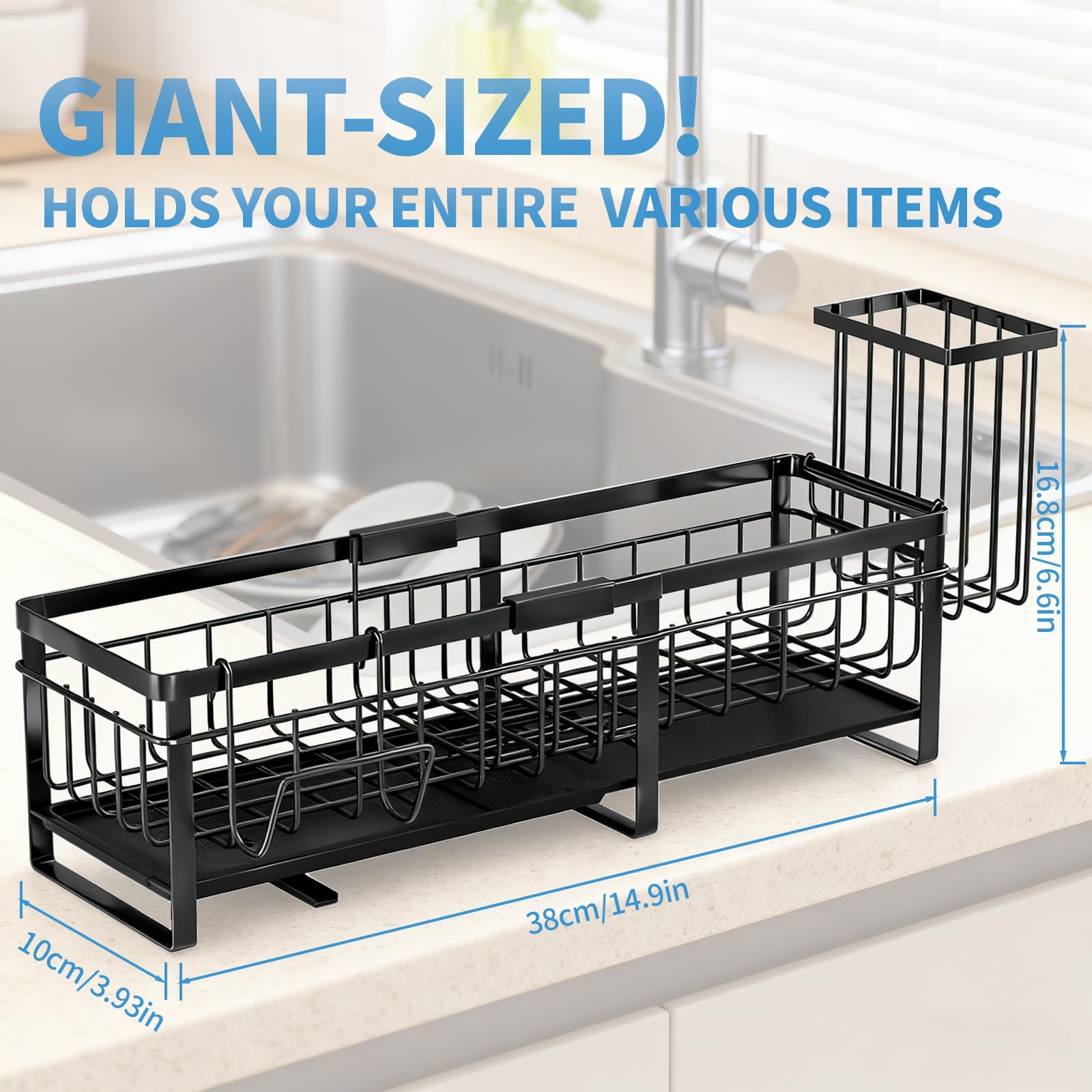 Aurblozen drainage tray with sloped surface keeps counters dry