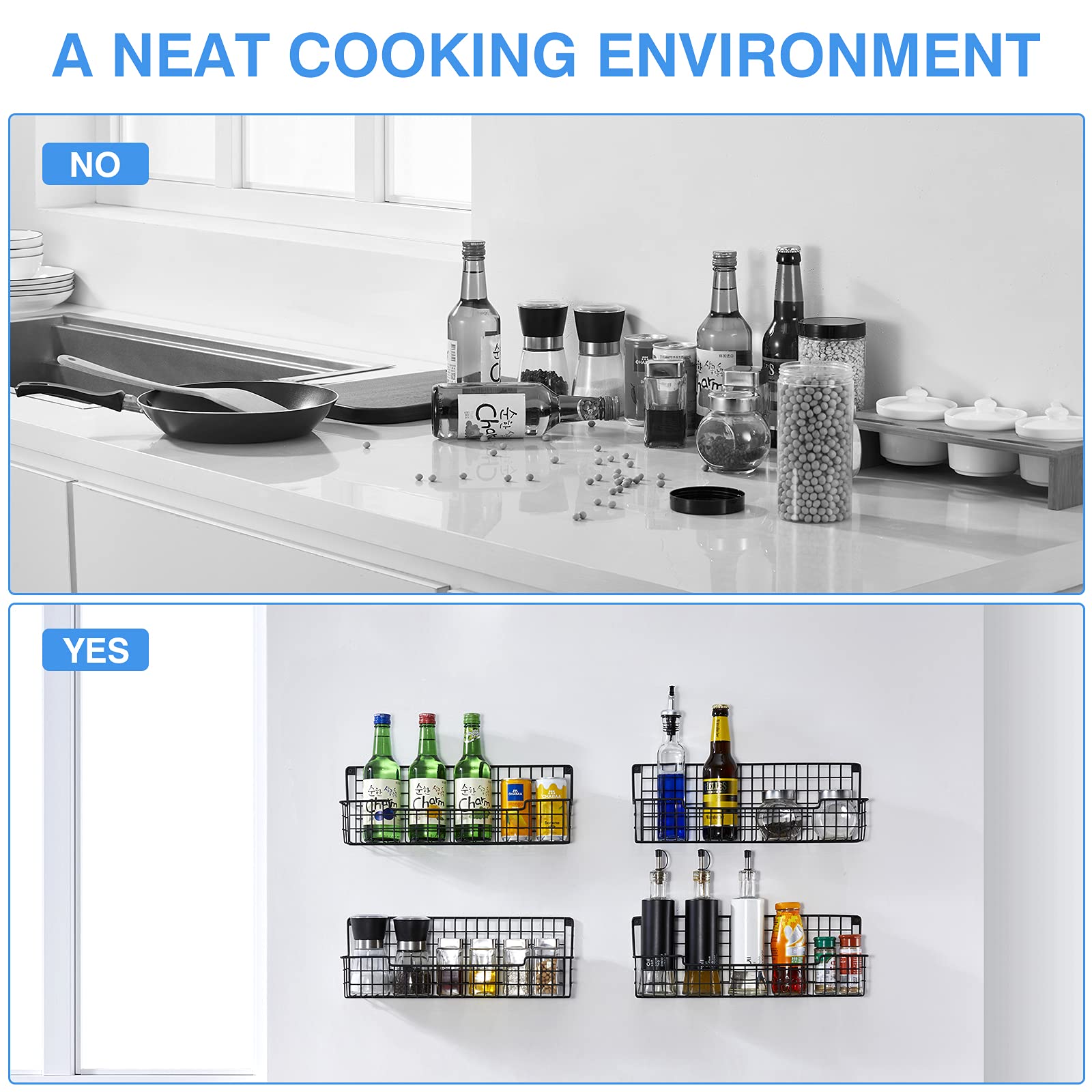 Perfect for pantry doors or cabinets to maximize organization.