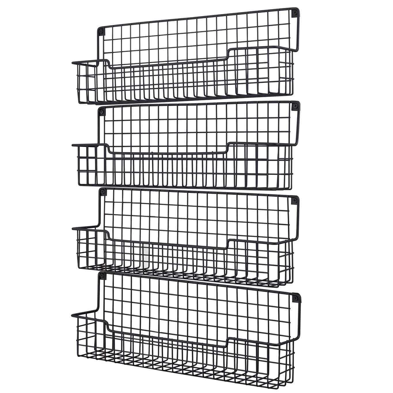 AURIKAR wall mount spice rack with four tiers keeps spices within easy reach.