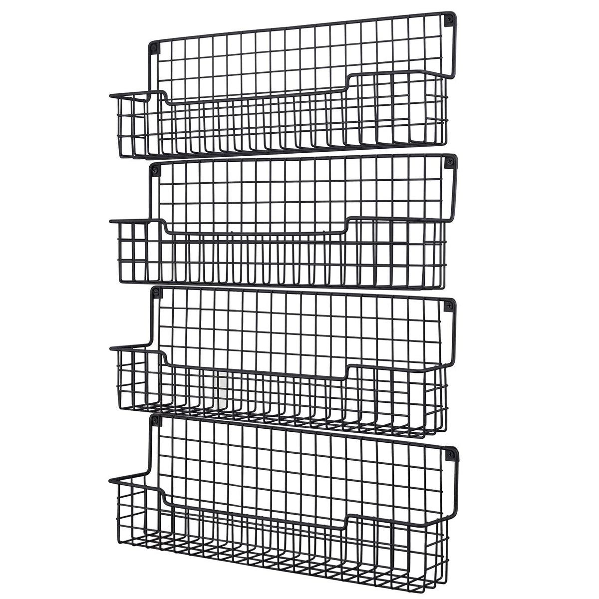 AURIKAR wall mount spice rack with four tiers keeps spices within easy reach.
