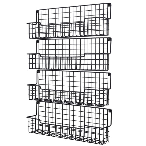 AURIKAR wall mount spice rack with four tiers keeps spices within easy reach.