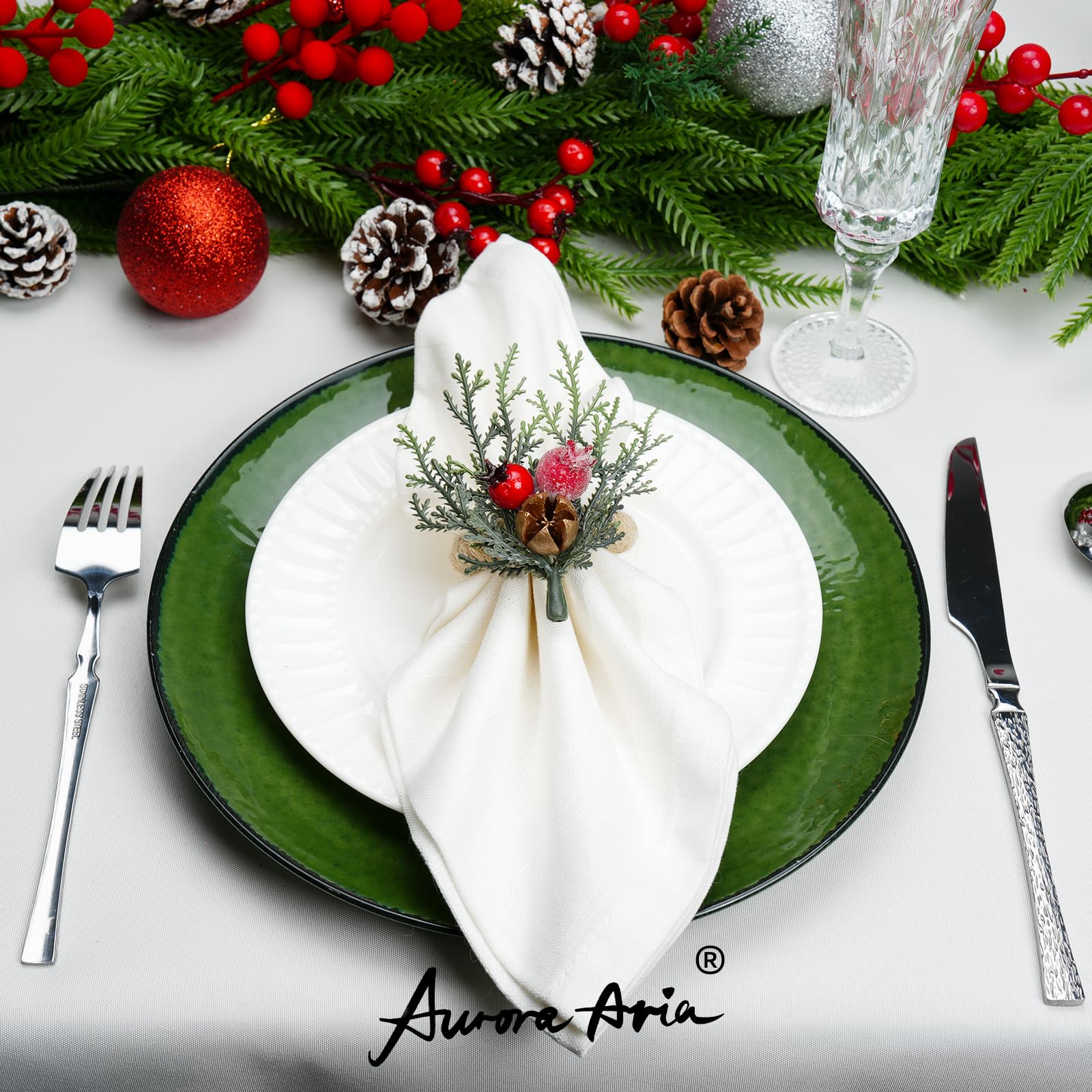 AuroraAria handcrafted napkin rings showcase artisanal character for special occasions