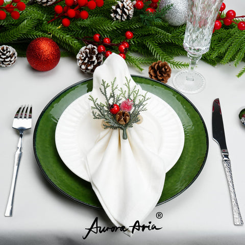 AuroraAria handcrafted napkin rings showcase artisanal character for special occasions