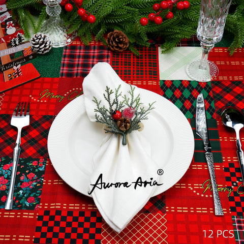 AuroraAria napkin rings fit most napkins with 2-inch outer diameter