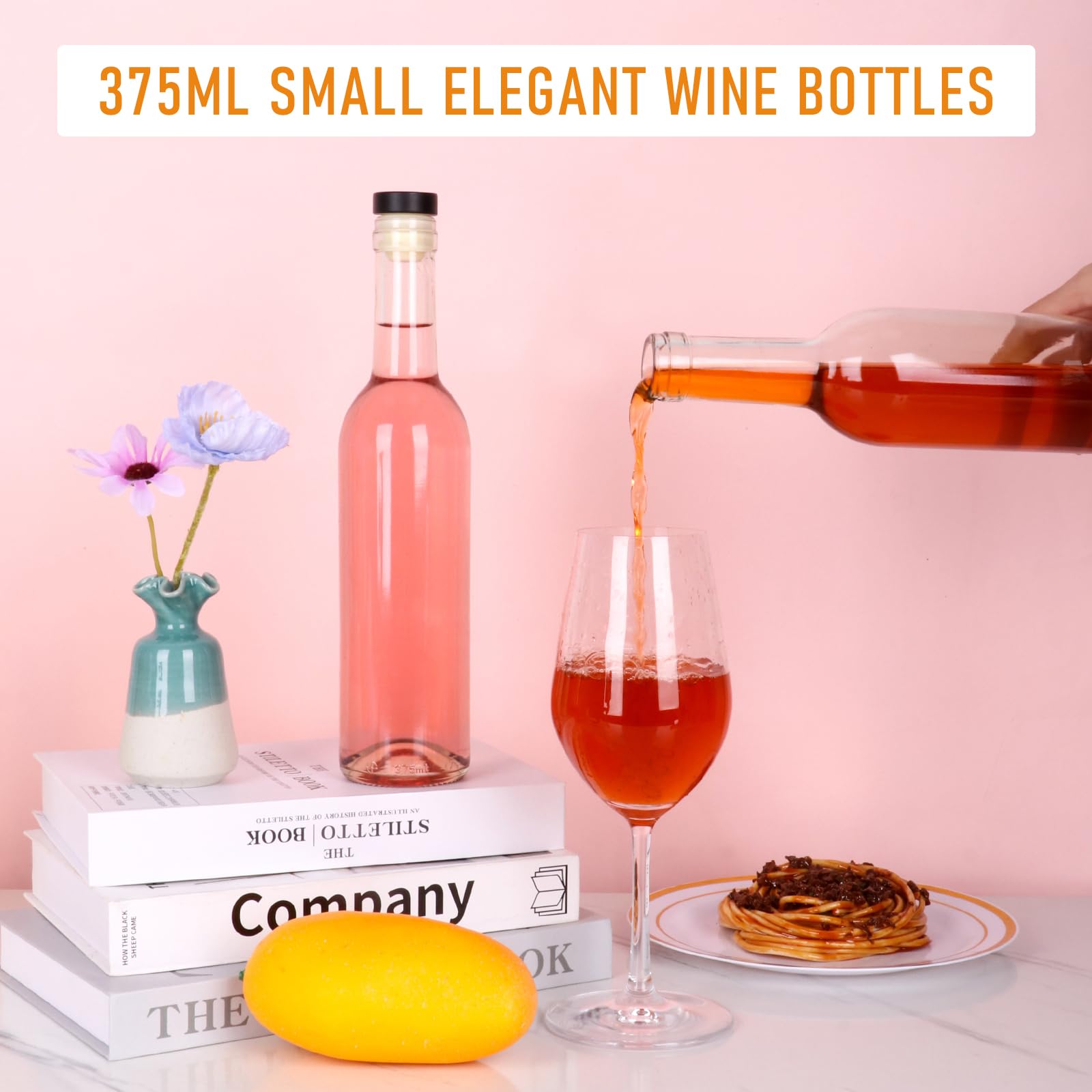 AuroTrends 12-pack glass bottles with lids for convenient home brewing.