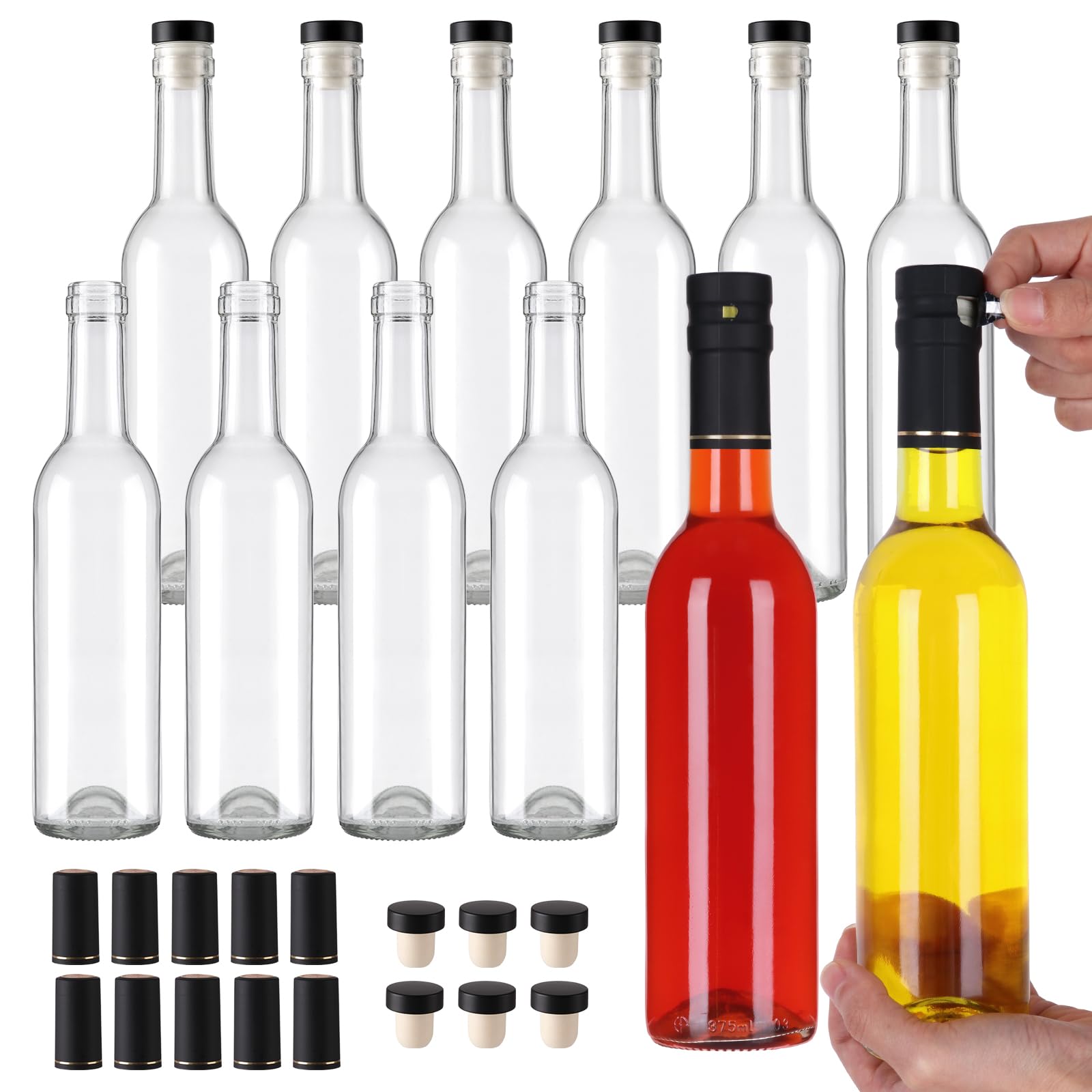 AuroTrends 12oz bottle with cork lid for secure fermentation and leak-free storage.