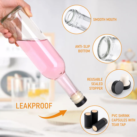 AuroTrends 12oz bottle with shrink capsule for UV protection and freshness.
