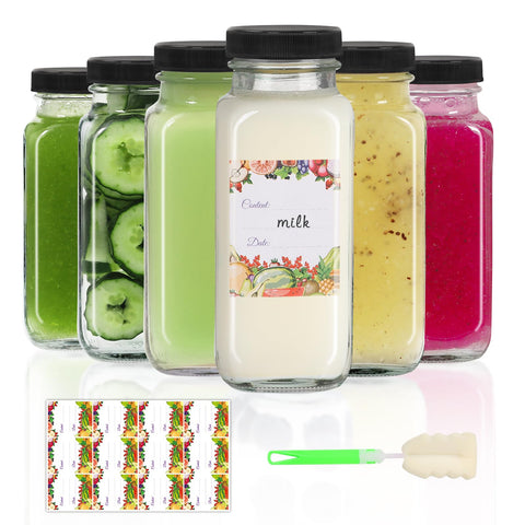 AuroTrends 8 oz glass bottle with lid for portable, leakproof hydration.