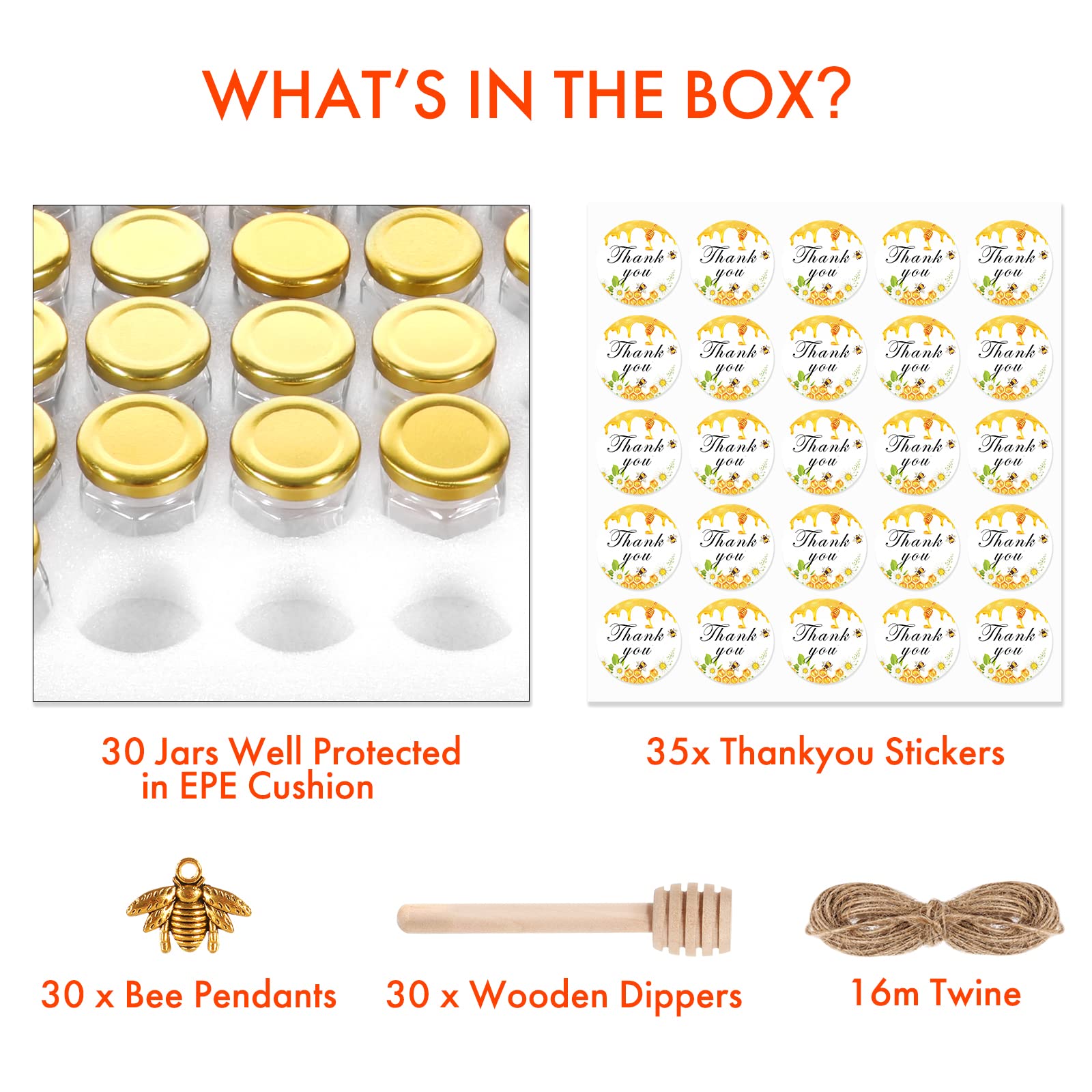 AuroTrends clear jars help identify contents in pantry.