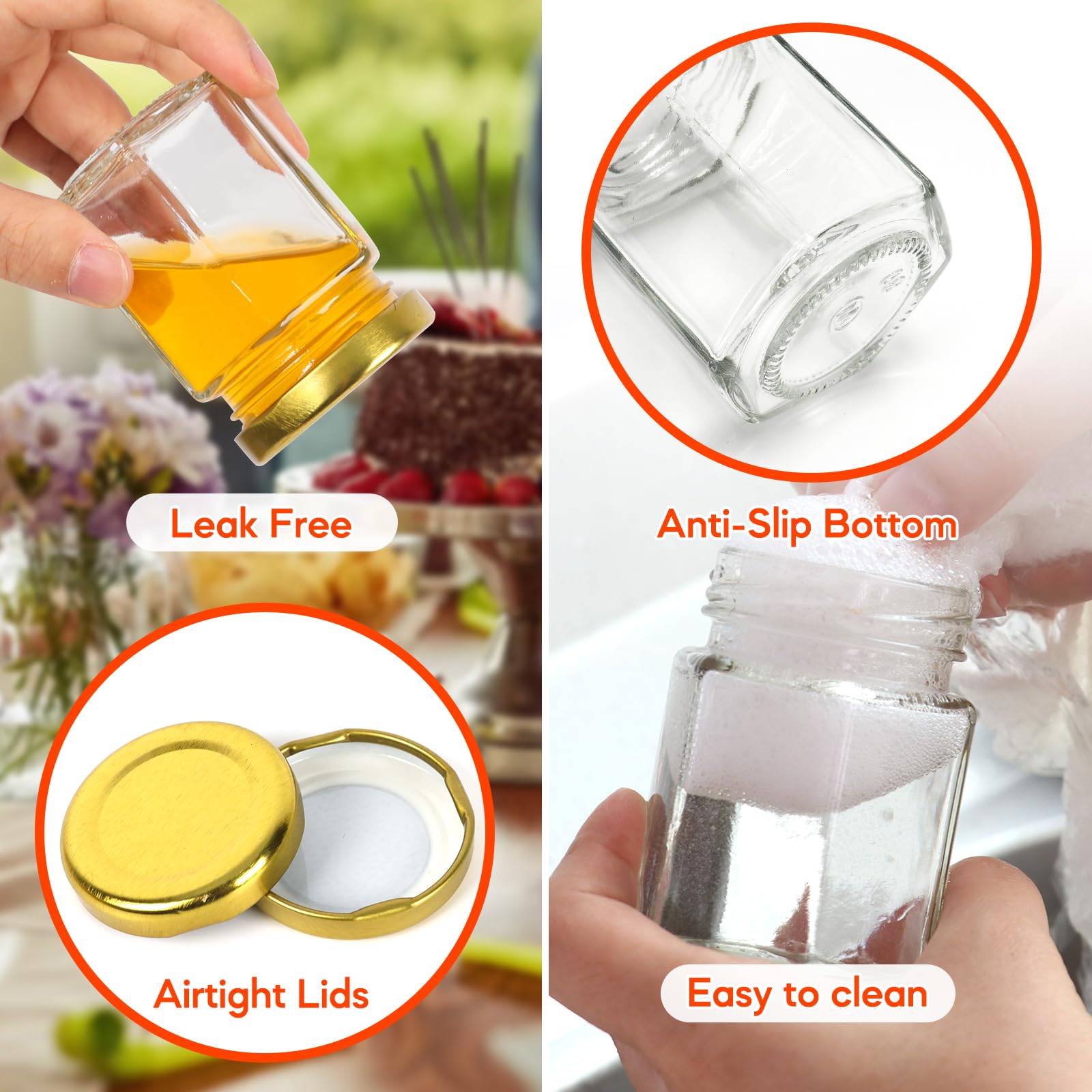 AuroTrends gold seal lid close-up showing secure leak-proof sealing