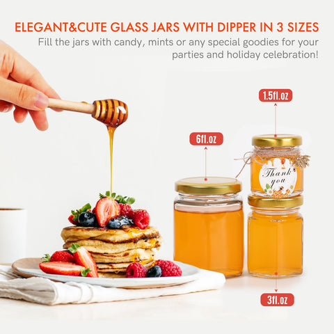 AuroTrends reusable glass jars suitable for jams or cosmetics with airtight seal