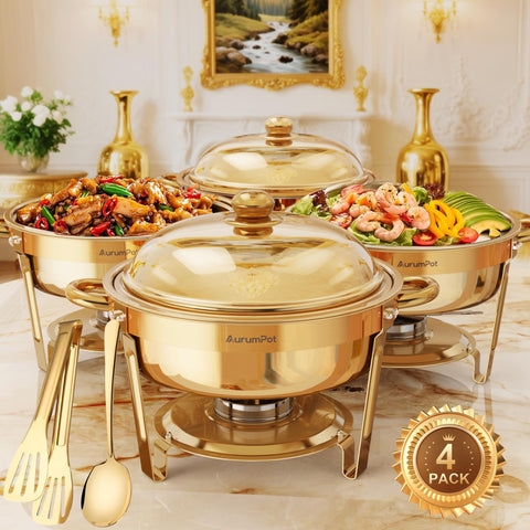 AurumPot 6QT capacity serves generous portions for gatherings.