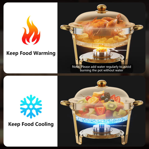 AurumPot lid dome view emphasizes safe, easy buffet access.
