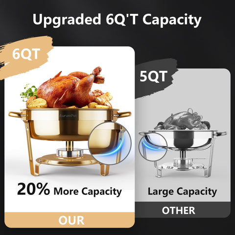 AurumPot chafing dish water basin and trays for organized catering.