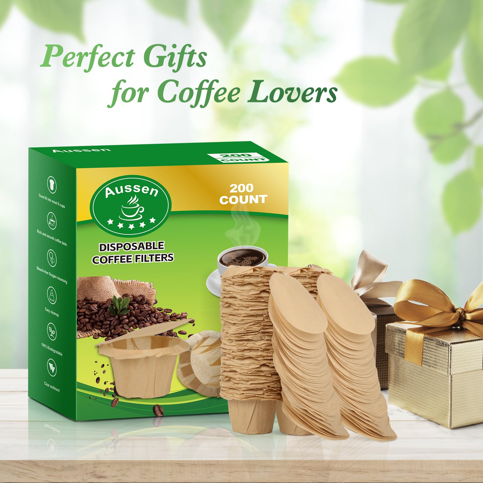 Aussen 200-count pack supports daily Keurig use.