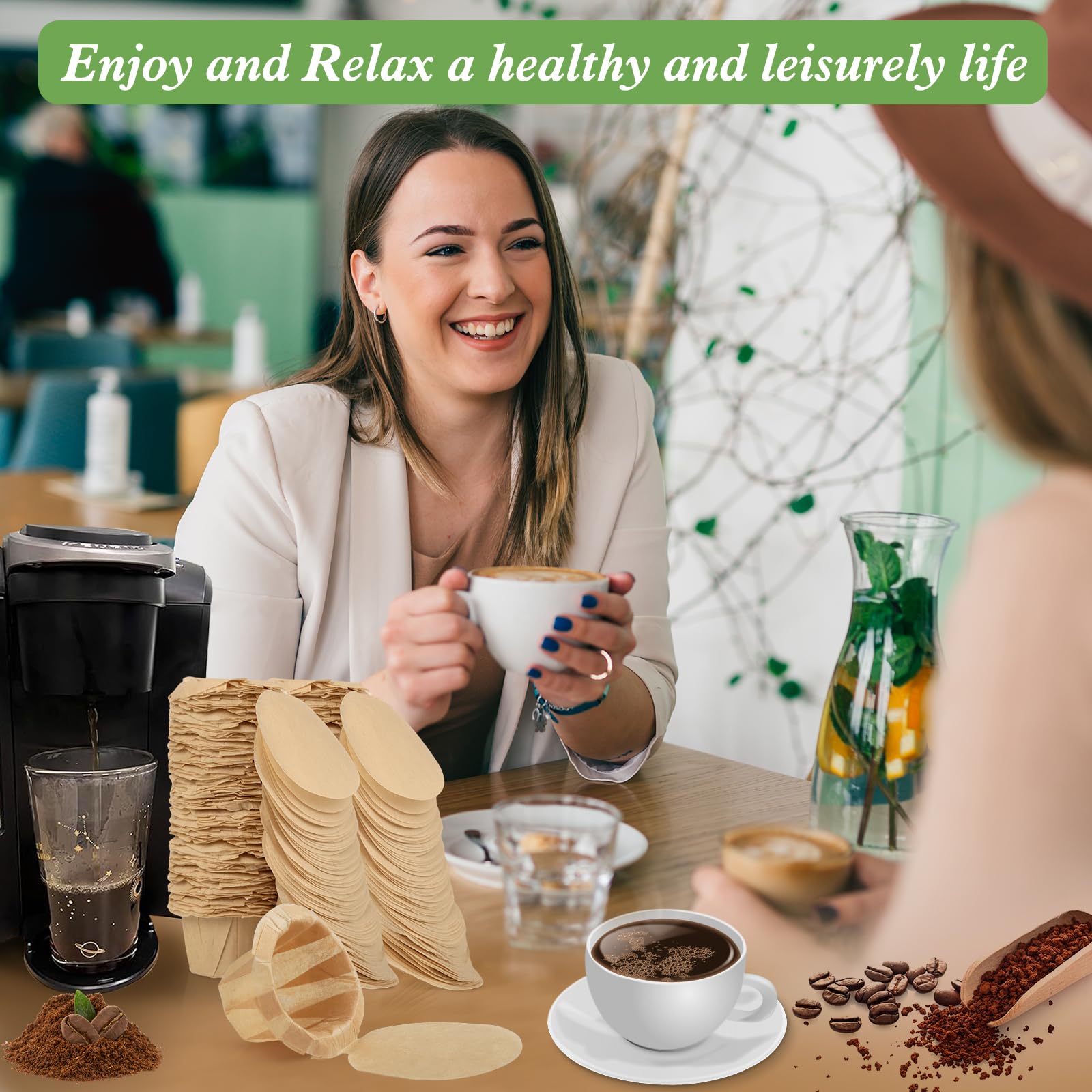 Aussen biodegradable filters promote eco-friendly coffee routines.