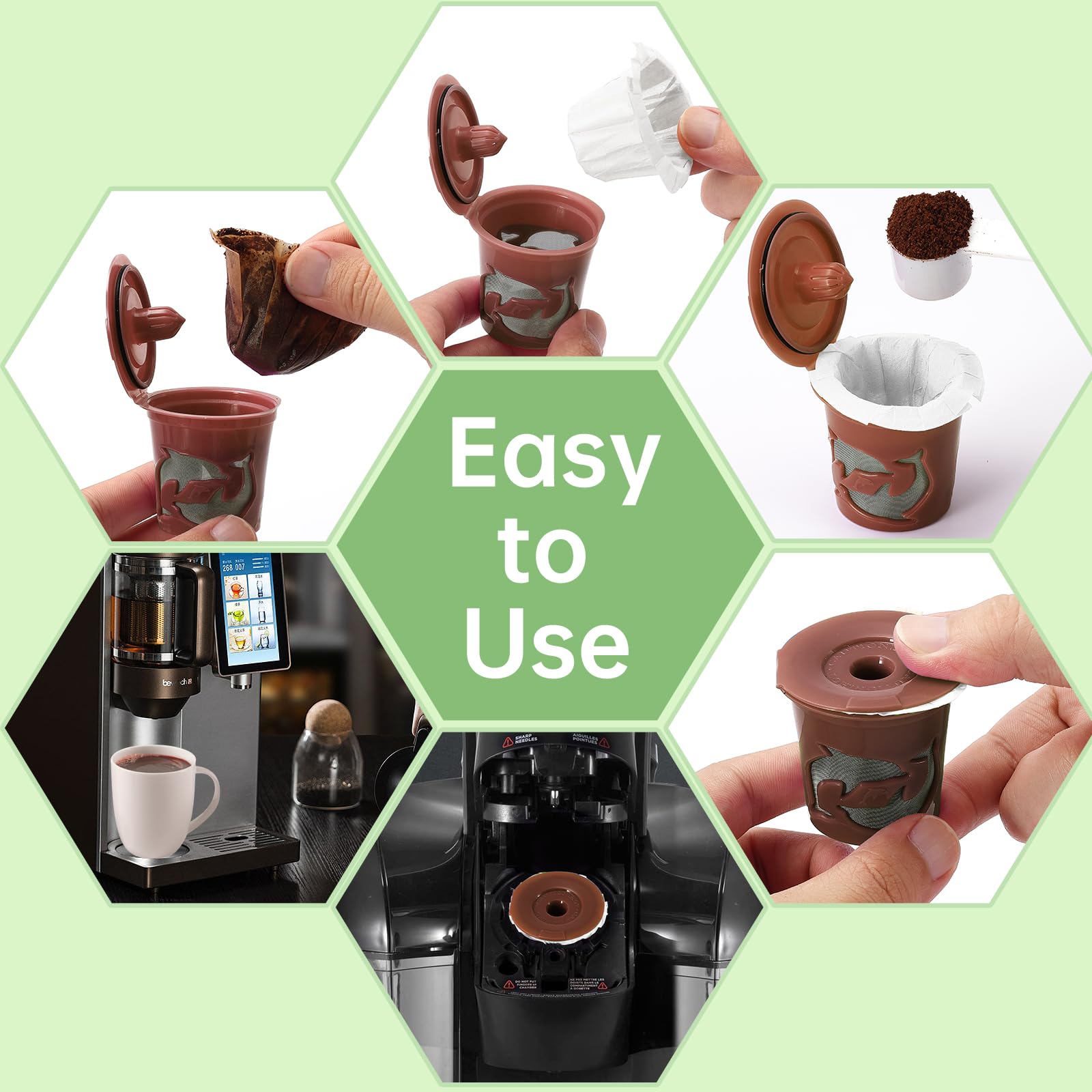Aussen biodegradable filters reduce waste while preserving robust coffee flavors.