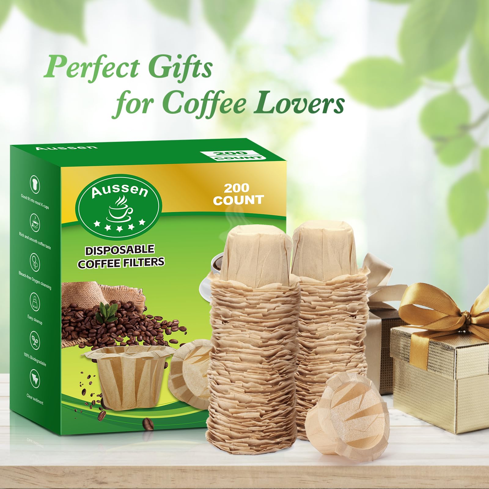 Aussen easy-clean disposable filter designed for Keurig brewing