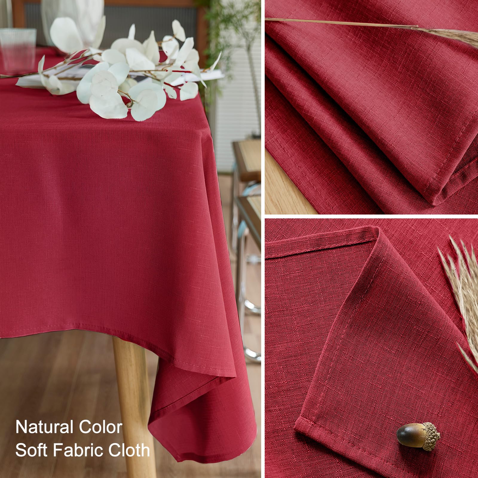 AUSSPVOCT washable tablecloth offers easy care with cold water washing.