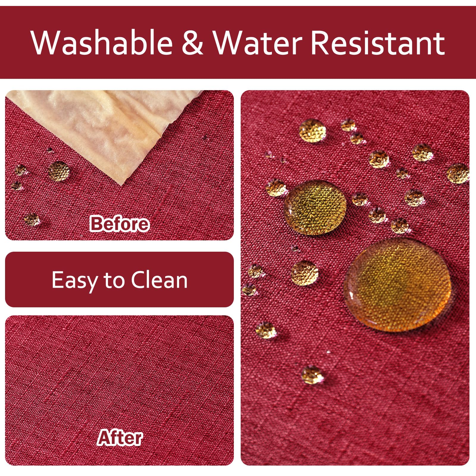 AUSSPVOCT wrinkle-free finish keeps the table neat for everyday meals.