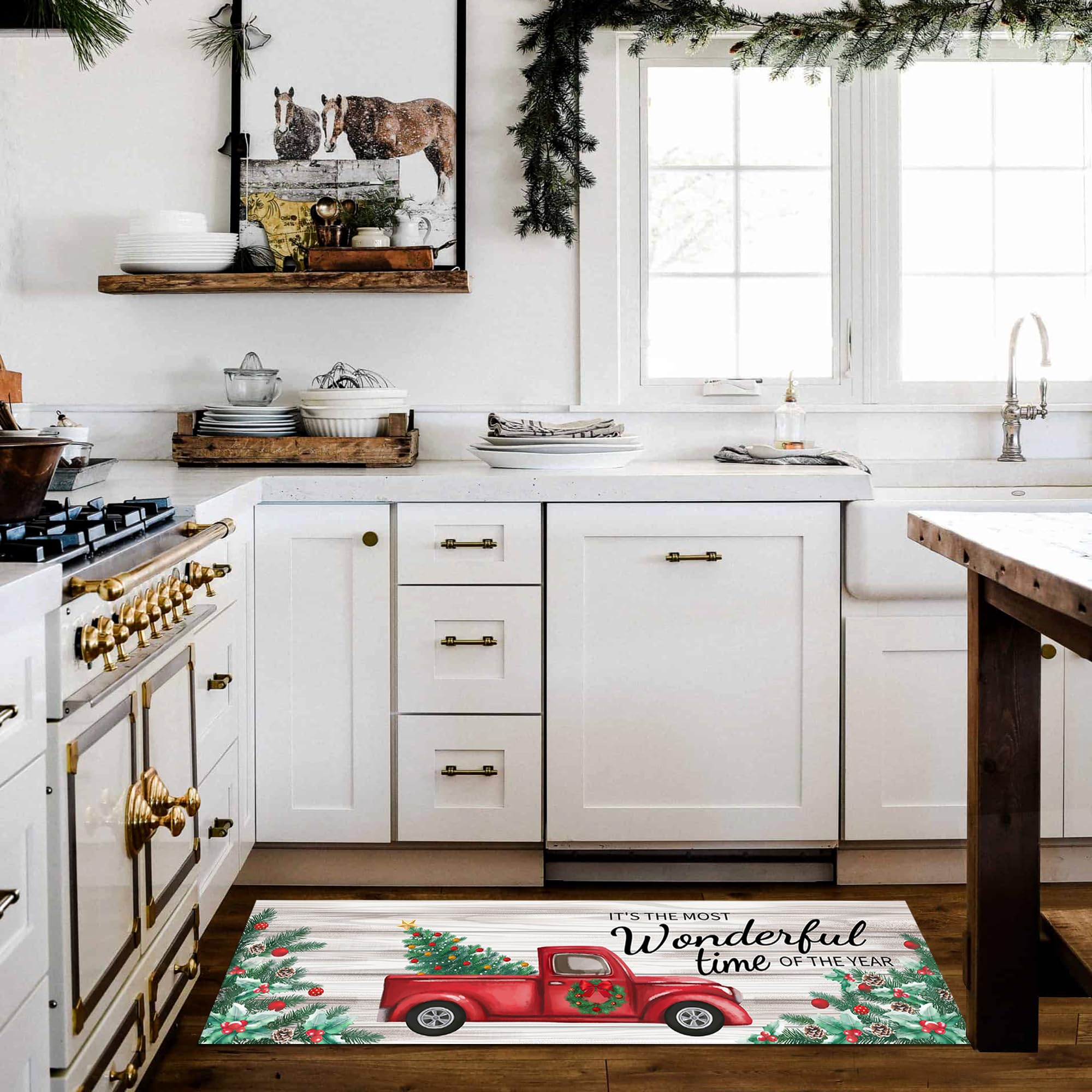 AUSTAB rug with non-slip backing stabilizes mats on slick floors