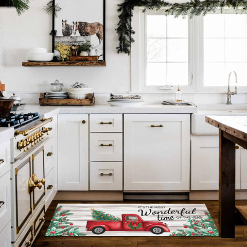AUSTAB rug with non-slip backing stabilizes mats on slick floors