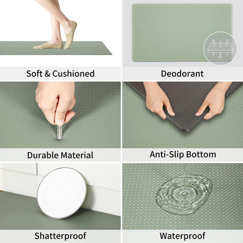 AUTODECO anti-fatigue foam layer visible for ergonomic standing.