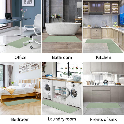 AUTODECO kitchen mats in a modern setup with color options.
