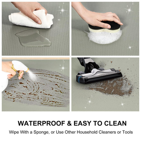 AUTODECO non-slip backing prevents shifting on smooth flooring.