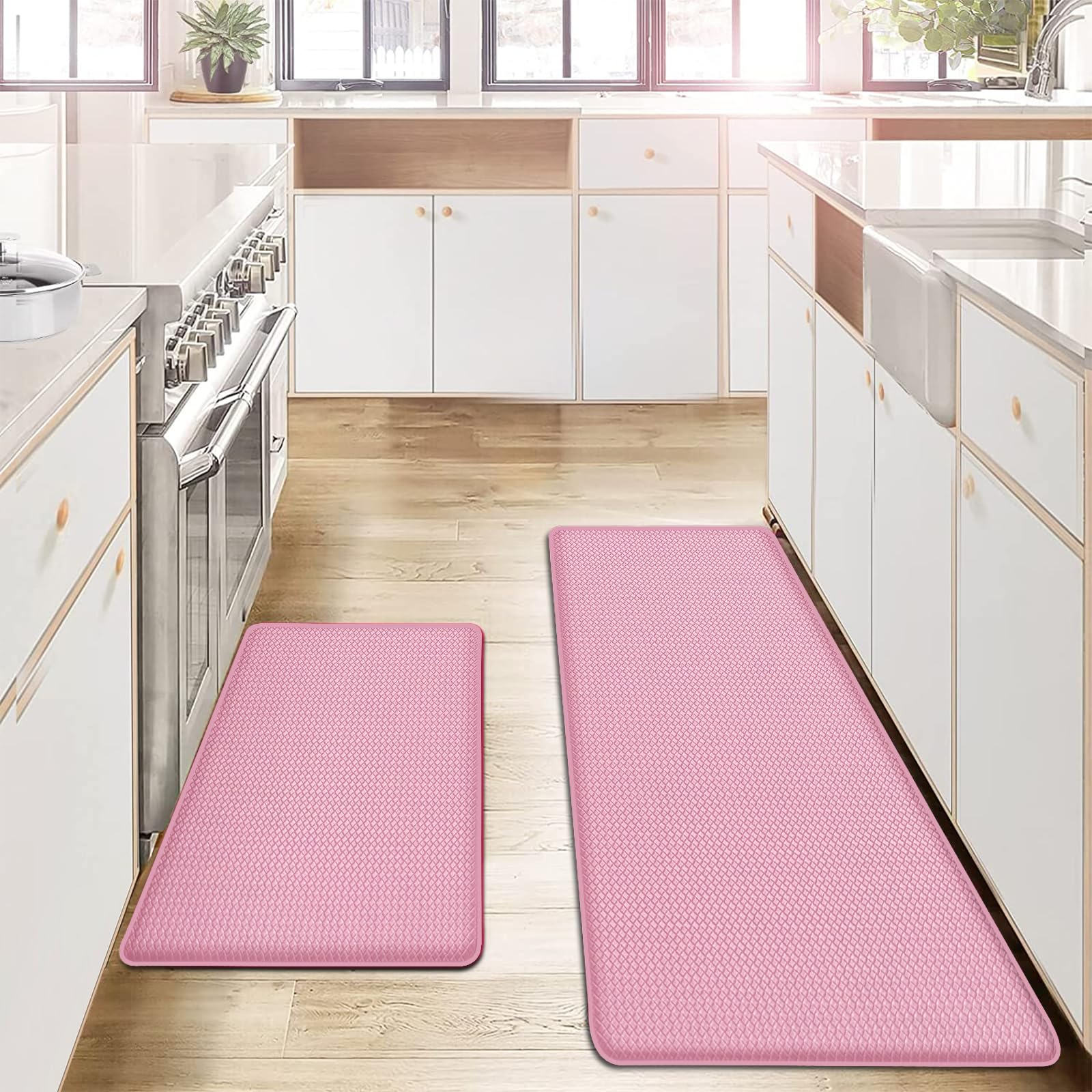 AUTODECO kitchen mats front view shows cushioned comfort for long cooking sessions