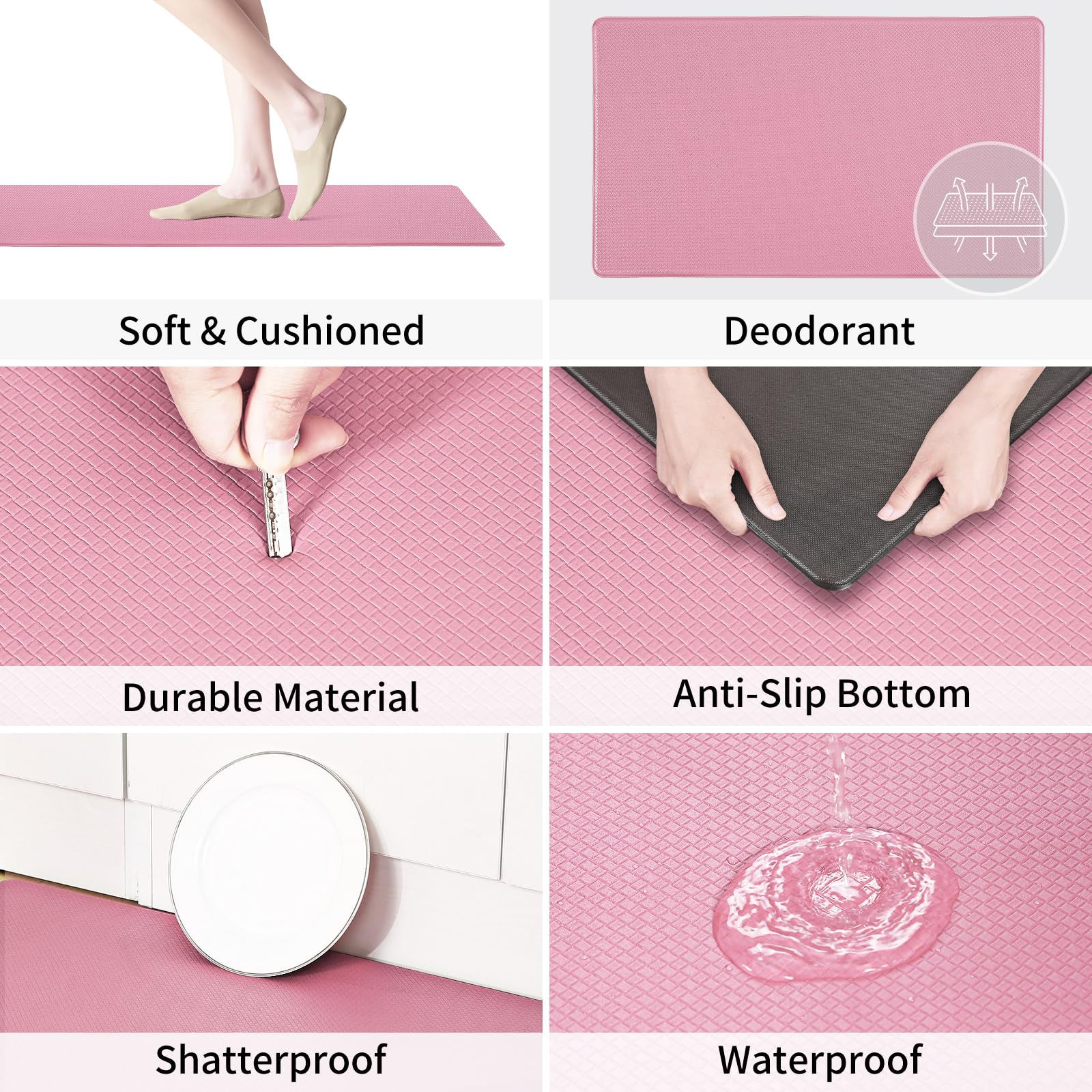 AUTODECO non slip bottom secures mat during busy meal prep