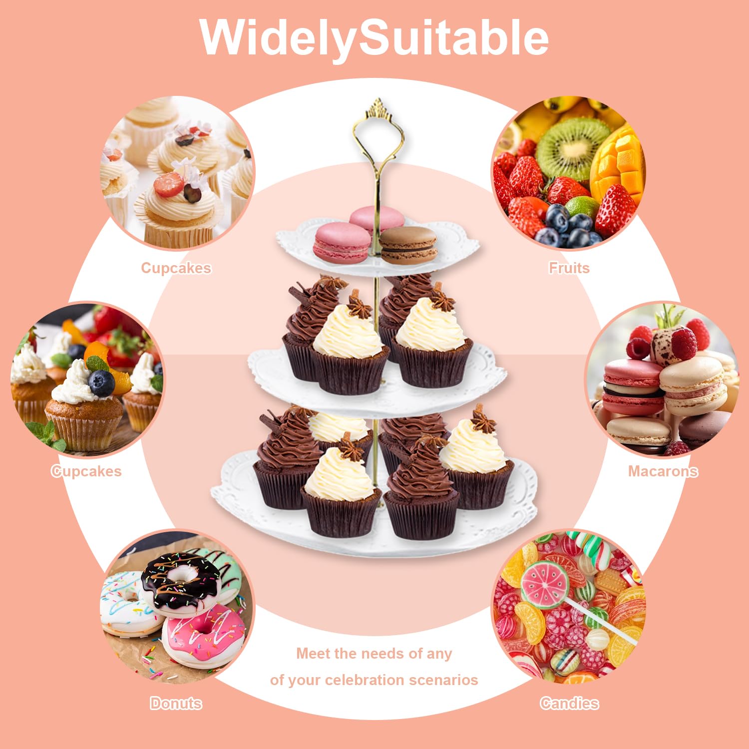 Auysbytdd appetizer trays display for bite-sized treats at events.