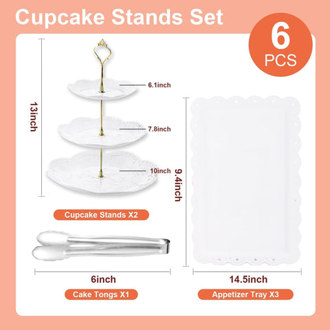 Auysbytdd gold-edge cupcake stand detail highlighting elegant dessert presentation.
