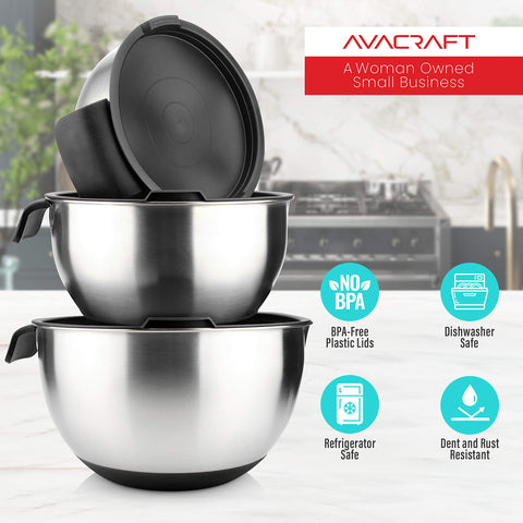 AVACRAFT 18/10 stainless steel construction resists rust and staining.