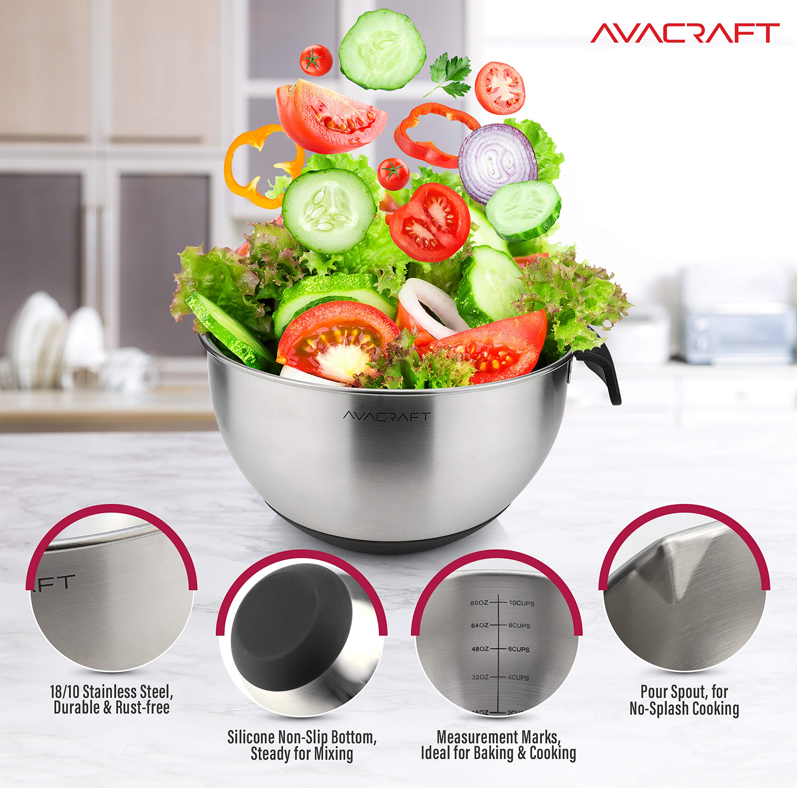 AVACRAFT BPA-free lids preserve freshness and flavors during storage.