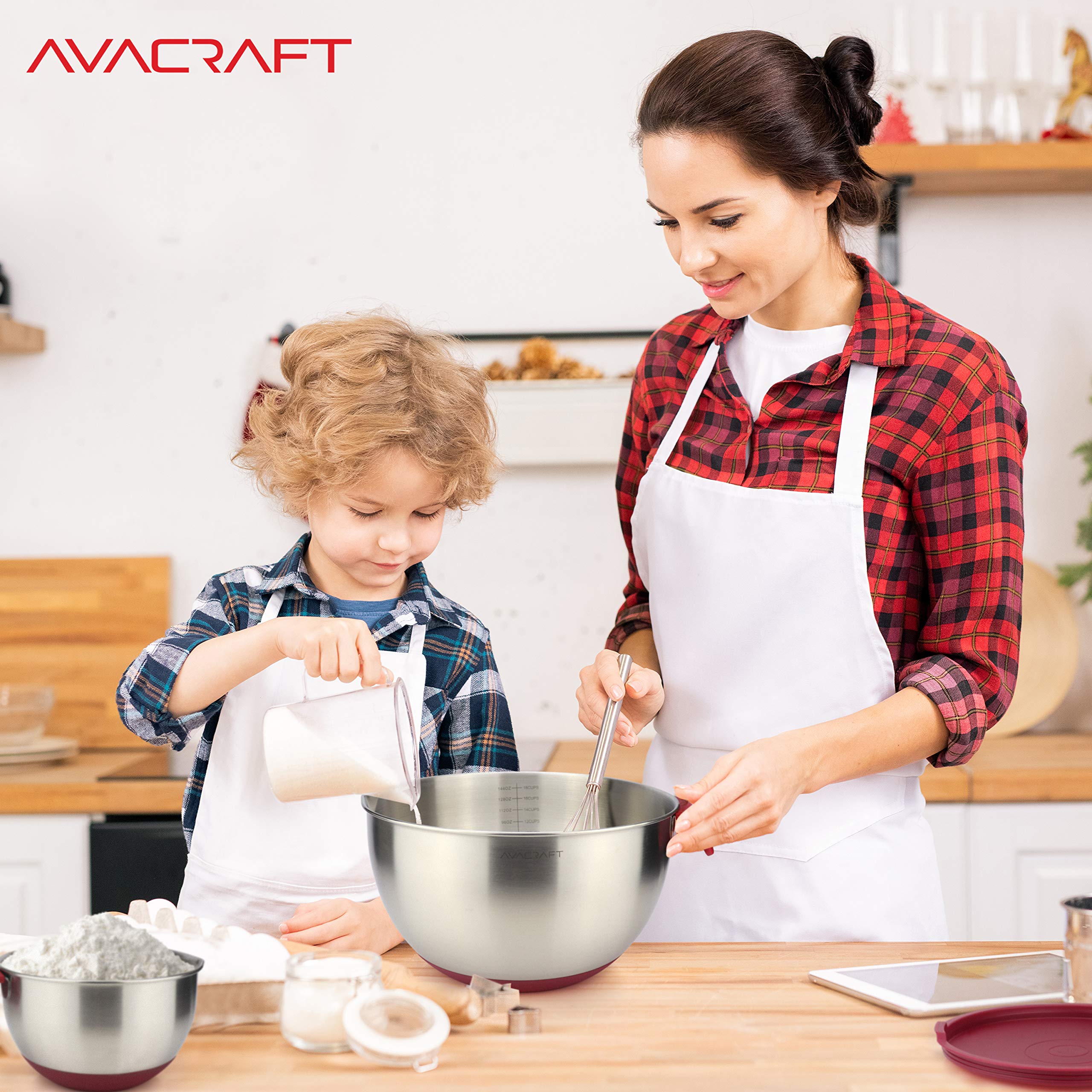 AVACRAFT red bowls with lids add style and practicality to kitchens.