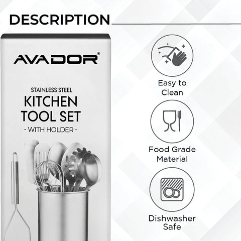 Avador dishwasher-safe utensils simplify cleanup after meal prep