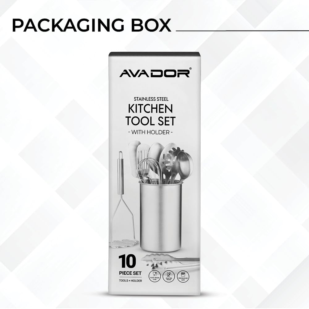 Avador freezer-safe design keeps utensils ready for freezing storage
