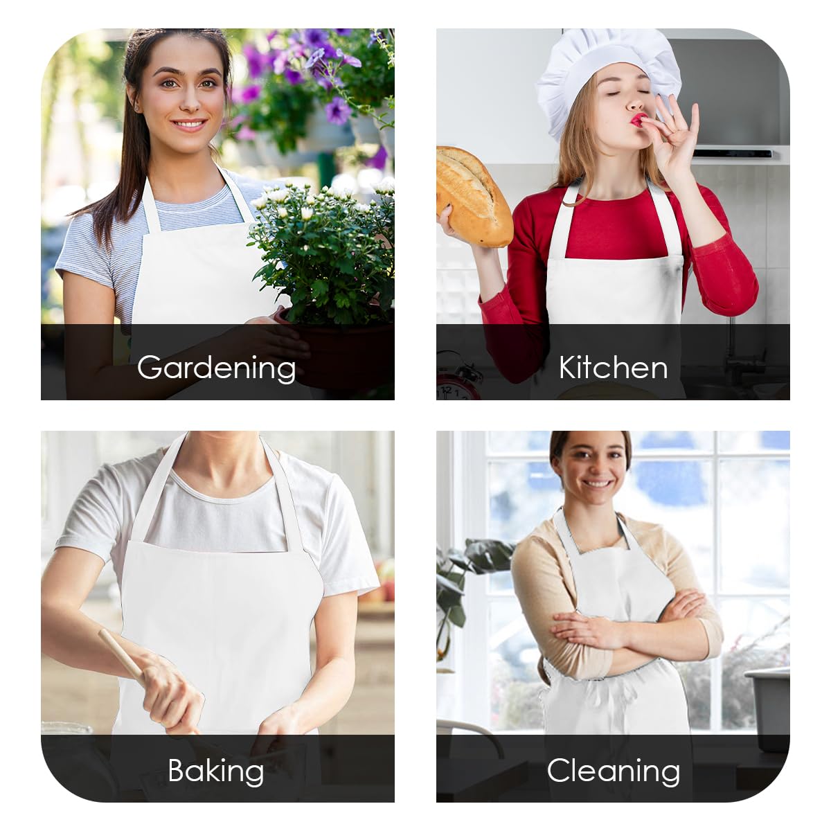 Avalon Kitchen twelve-pack commercial use aprons for high-traffic venues.