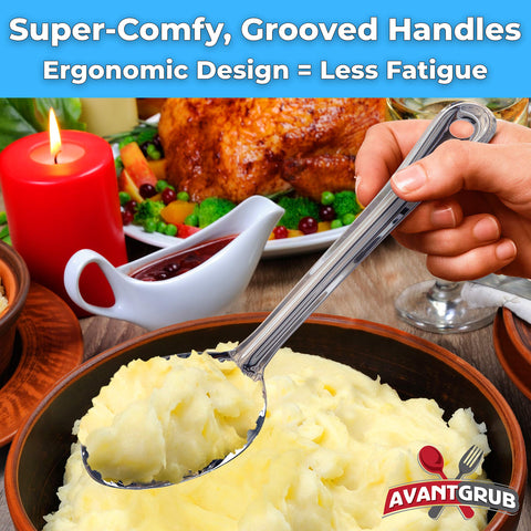 Avant Grub 18/8 stainless steel spoon resists denting and keeps shine.