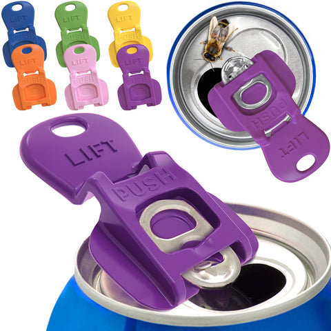 Avant Grub complete-cover easy-tab opener on a 6-pack can, easy opening