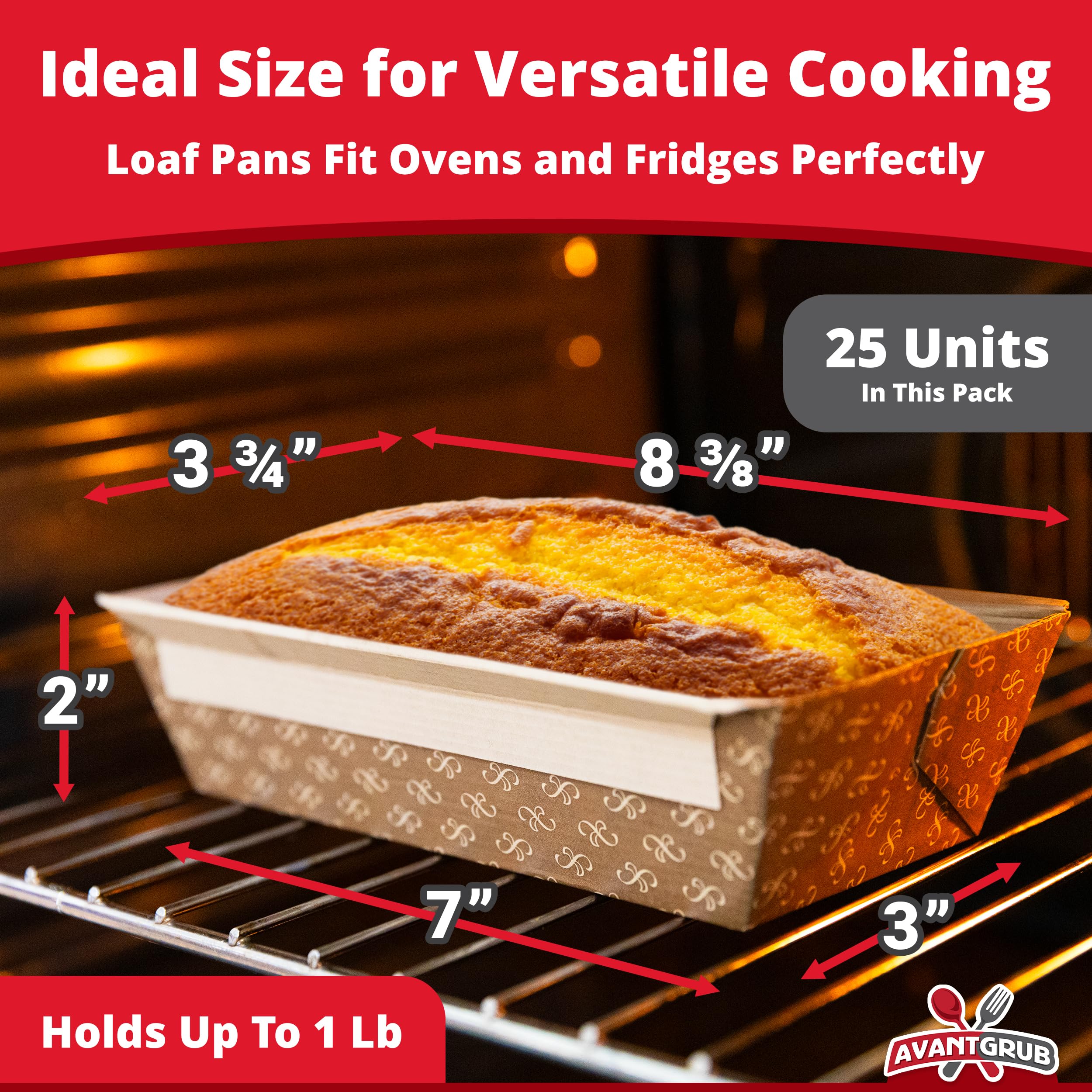 Avant Grub corrugated bakeable pan with side profile, sturdy for oven.