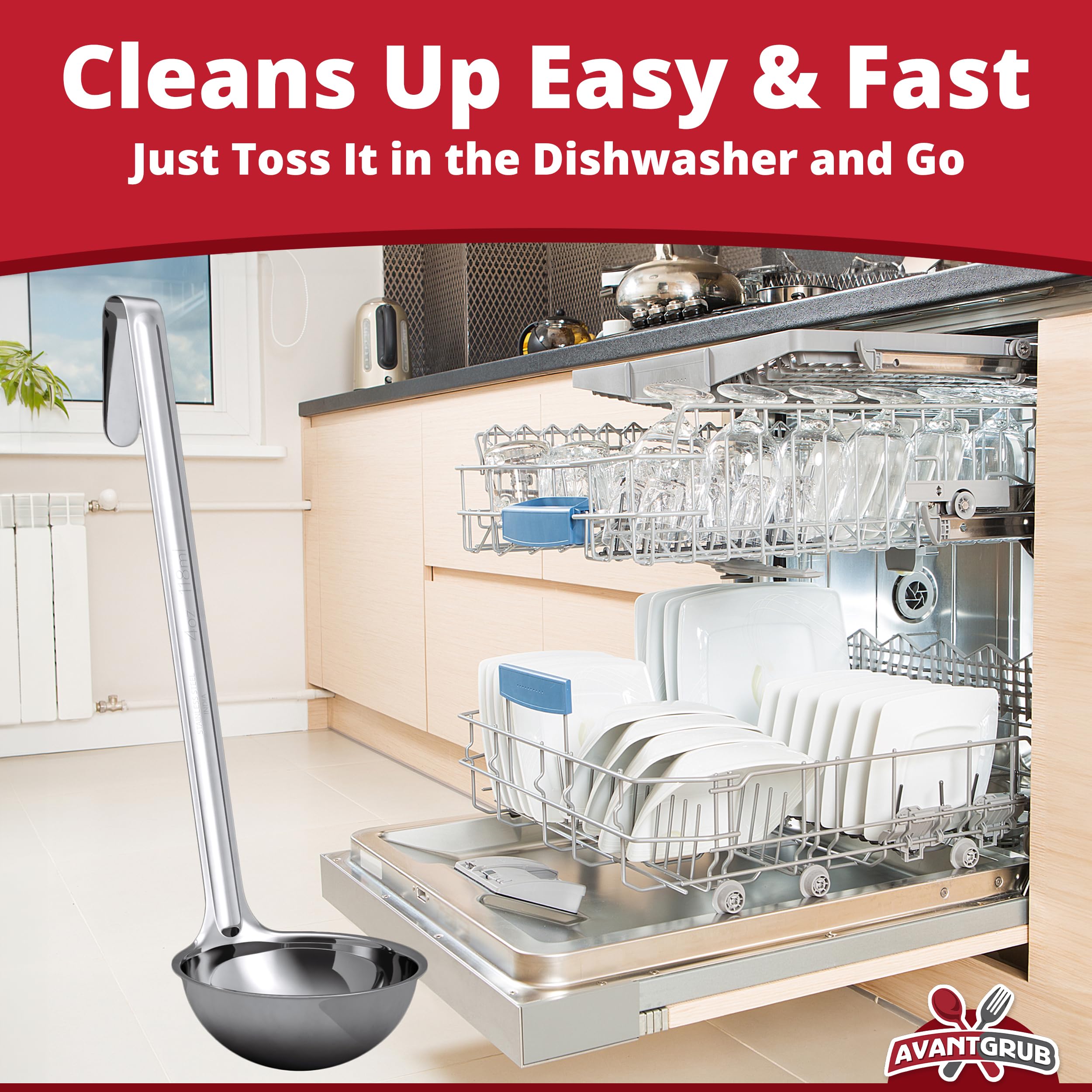 Avant Grub ergonomic grooved handle designed for all-day use