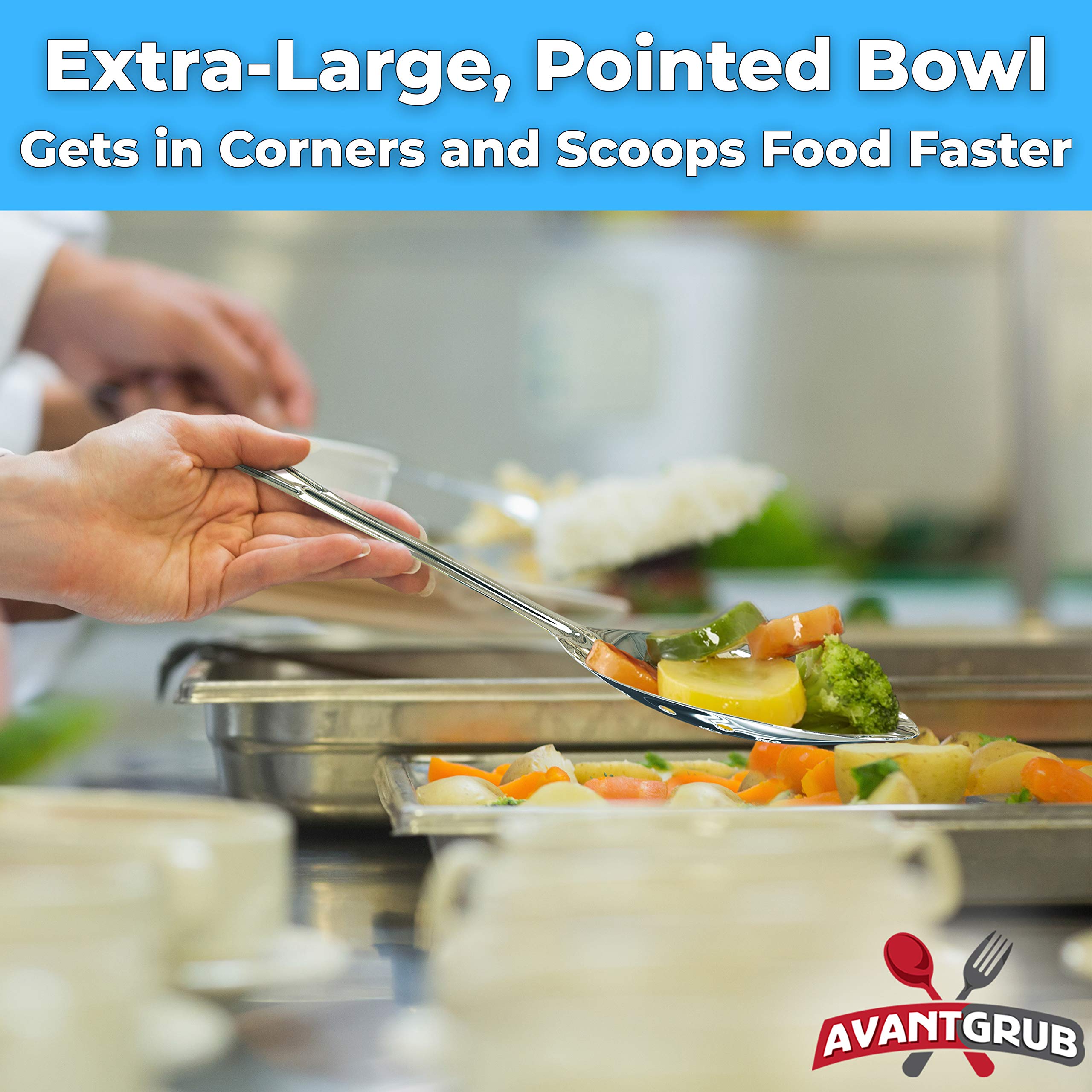 Avant Grub dishwasher-safe spoon simplifies cleanup after busy service.
