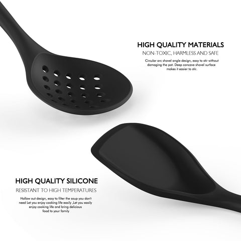 AVGPD silicone turner with wooden handle for flipping delicate foods.