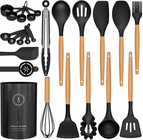 AVGPD kitchen scene demonstrates non-stick cookware compatibility and easy use.
